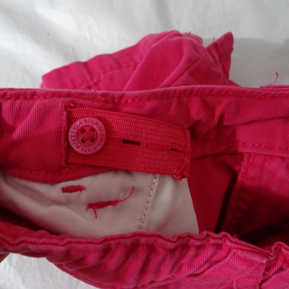 Nautica Girls Pink Cotton Shorts Size 4 Pocket Zipper Fly Preppy Casual Nautical - Picture 7 of 7